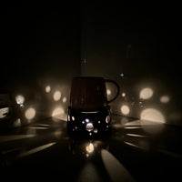 Tea Light Ceramic Cup Warmer | Intense Black Gloss Moonscape